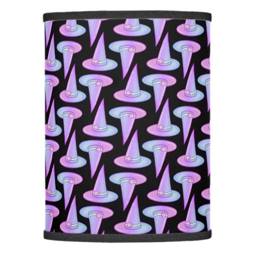 Cute Skull Witch Hat Purple Blue Drawing Pattern Lamp Shade