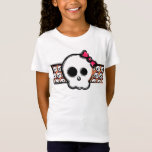 Cute Skull With Bow T-shirt at Zazzle