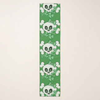 Cute Skull with Shamrocks Scarf