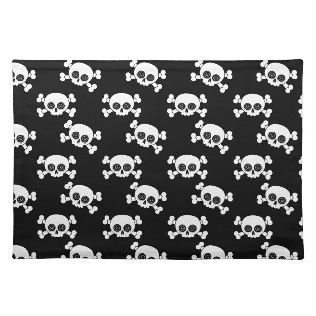 Cute Skulls Cloth Placemat (Front)