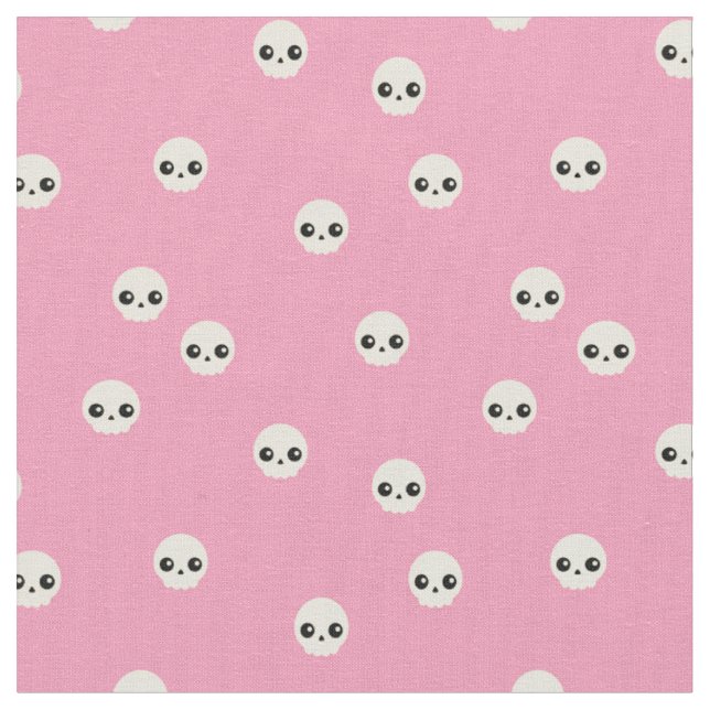 Cute Skulls Fabric (Close Up)