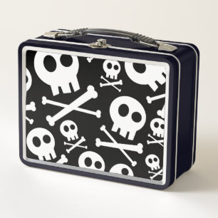 Cute Skulls Metal Lunch Box