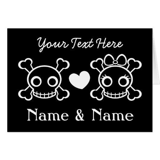 Cute Skulls Partner Cards (Front Horizontal)