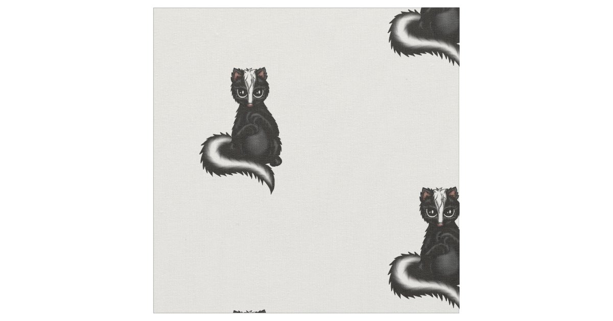 cute Skunk Fabric | Zazzle