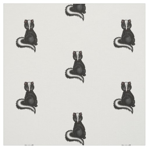 cute Skunk Fabric | Zazzle