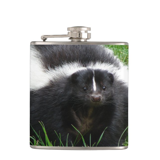Cute Skunk Hip Flask (Front)