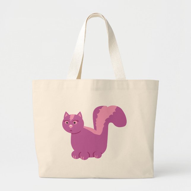 Cute Skunk Large Tote Bag (Front)