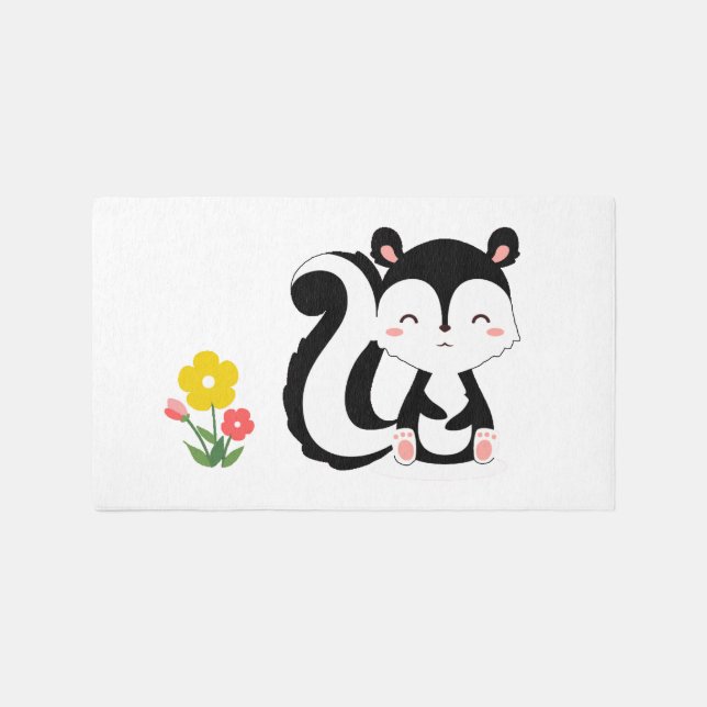 Cute Skunk Rug (Front)