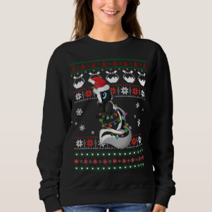 Cute Skunk Ugly Sweater Christmas Light Pajama Gif