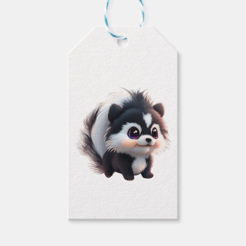 Cute skunk woodland animals forest friends  gift tags