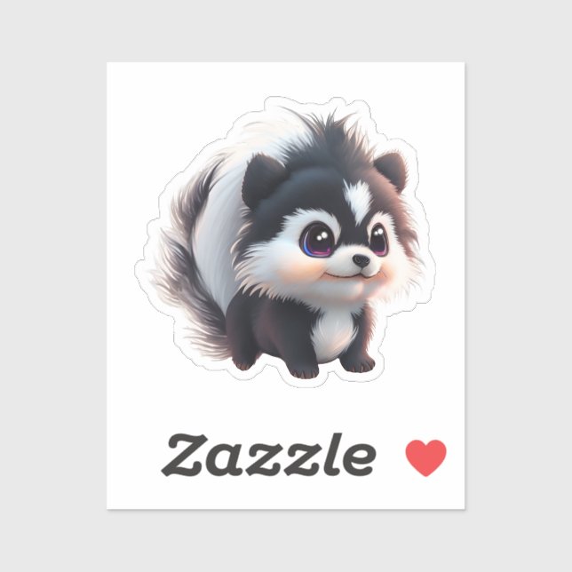 Cute skunk woodland animals forest friends  sticker (Sheet)