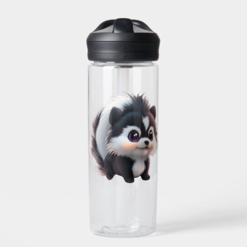 Cute skunk woodland animals forest friends  water bottle