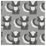 Cute Skunks Kids Grey Fabric