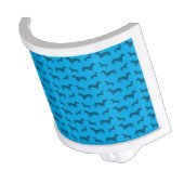 Cute sky blue dachshund pattern night light (Angled)