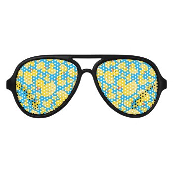 Cute Sky Blue Rubber Ducks Aviator Sunglasses by Brothergravydesigns at Zazzle