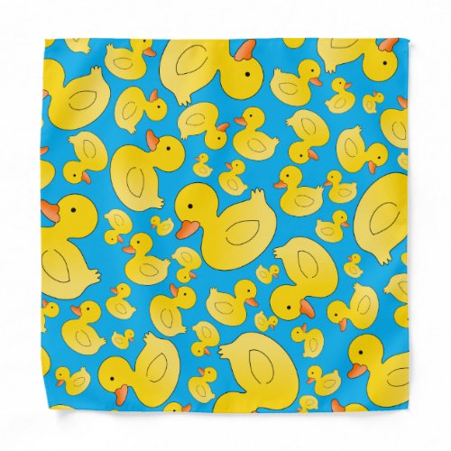 Cute sky blue rubber ducks bandana