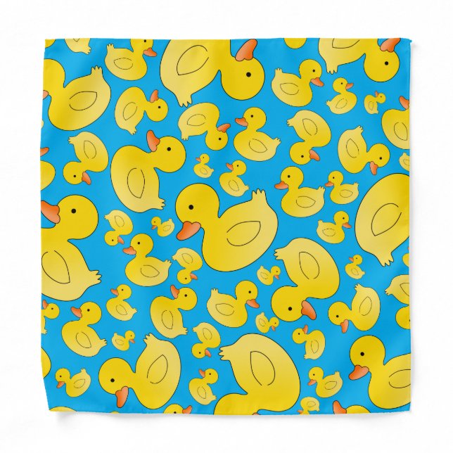 Cute sky blue rubber ducks bandana (Front)
