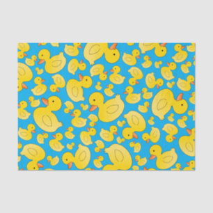 Cute sky blue rubber ducks tissue paper