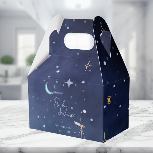 Cute Sky Moon & Stars Celestial Baby Shower Favor Boxes