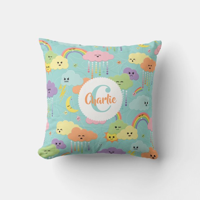 Cute Sky Throw Pillow (Front)