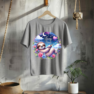 Cute Sleep Mode Sloth Night Sky T-Shirt