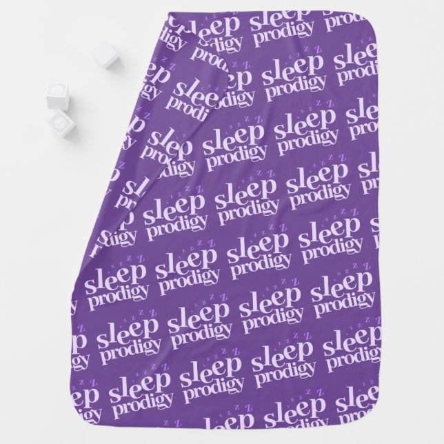 Cute Sleep Prodigy Word Art Baby Blanket (In Situ)