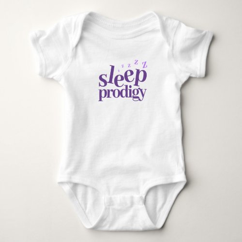 Cute Sleep Prodigy Word Art Baby Bodysuit