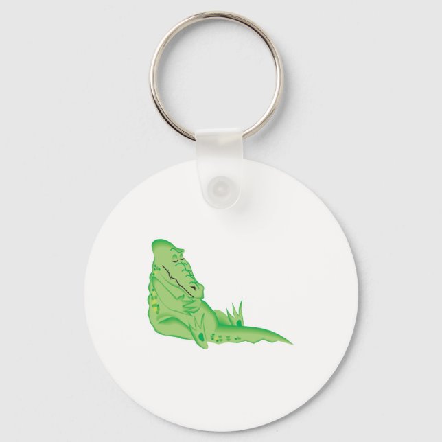 cute sleeping alligator keychain (Front)