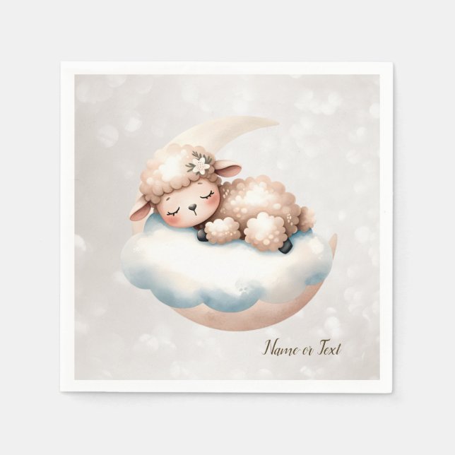 Cute Sleeping Baby Animals Beautiful Napkins (Front)