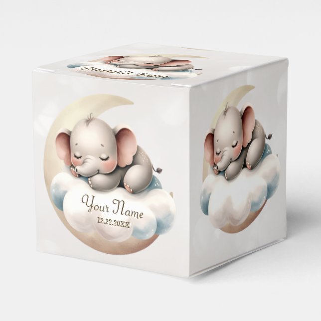 Cute Sleeping Baby Animals Beautiful Party Favor Boxes (Front Side)