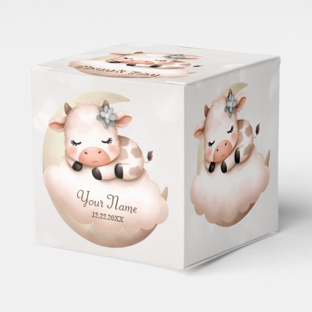 Cute Sleeping Baby Animals Beautiful Party Favor Boxes (Front Side)