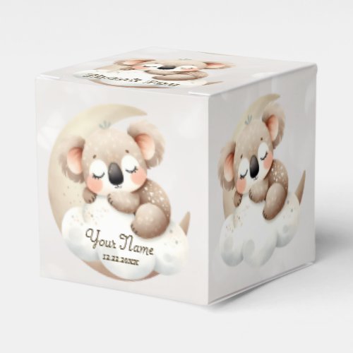 Cute Sleeping Baby Animals Beautiful Party Favor Boxes