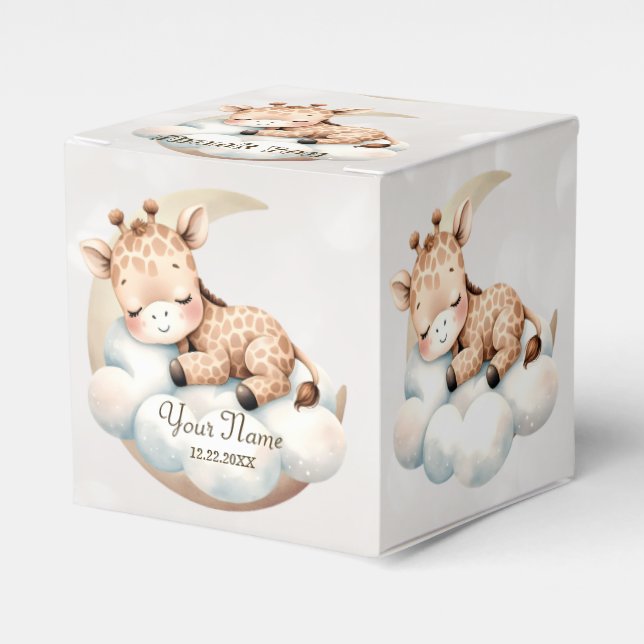 Cute Sleeping Baby Animals Beautiful Party Favor Boxes (Front Side)
