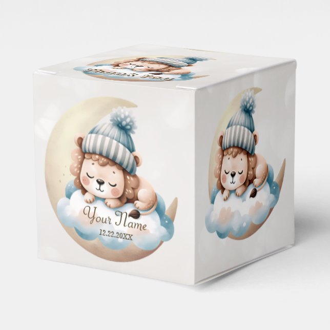 Cute Sleeping Baby Animals Beautiful Party Favor Boxes (Front Side)