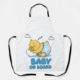 Cute Sleeping Baby Chick 'Baby on Board' Car Sign Apron