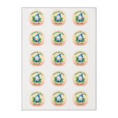 Cute Sleeping Baby Dewdrop Baby Shower Welcome Edible Frosting Rounds (Sheet)