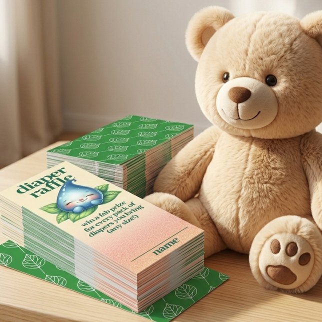 Cute Sleeping Baby Dewdrop Diaper Raffle Tickets (Cute Sleeping Baby Dewdrop Baby Shower Diaper Raffle Tickets Cover Photo)