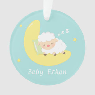 Cute Sleeping Baby Lamb Kids Nursery Room Decor Ornament