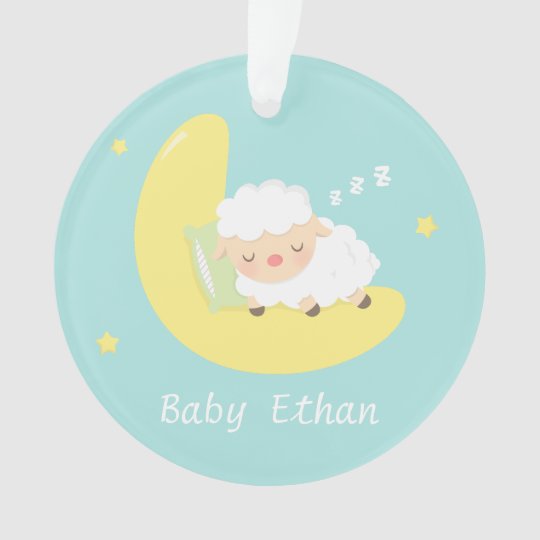 Cute Sleeping Baby Lamb Kids Nursery Room Decor Ornament ...