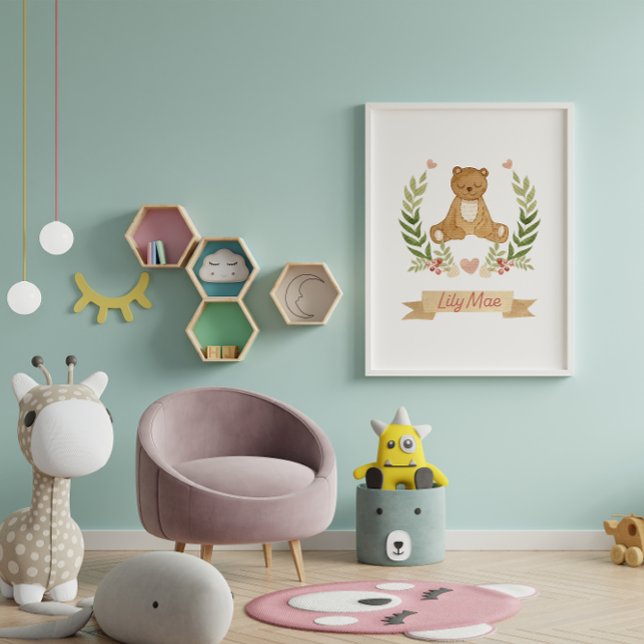 Cute Sleeping Bear Childs Nursery Wall Art Décor (Creator Uploaded)