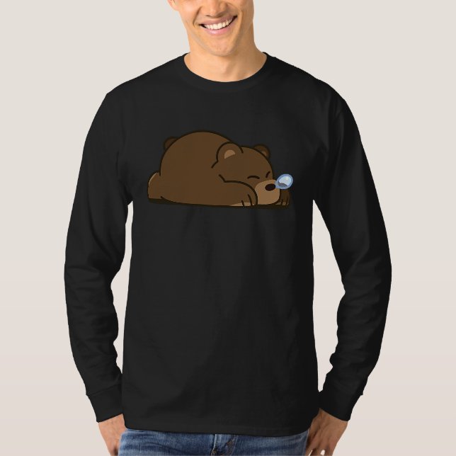Cute Sleeping Bear T-Shirt (Front)