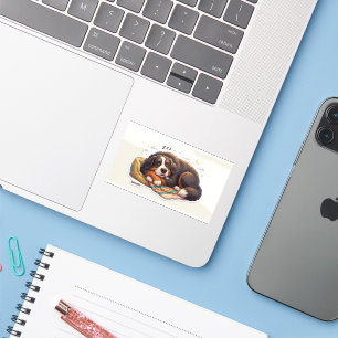 "Cute Sleeping Bernese Mountain Dog Sticker