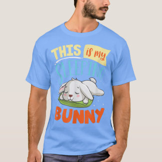 Cute Sleeping Bunny Graphic Women Men Kids Rabbit  T-Shirt