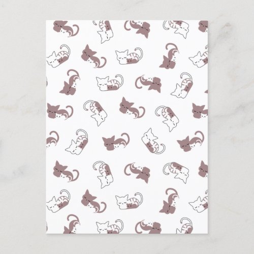 Cute sleeping cat pattern II Postcard