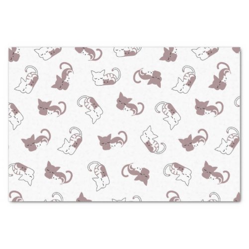 Cute sleeping cat pattern II Tissue Paper