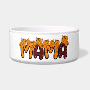 Cute sleeping cats bowl
