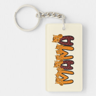 Cute sleeping cats keychain
