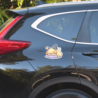 Cute Sleeping Dog -Kawaii Pastel Puppy Vinyl  Sticker