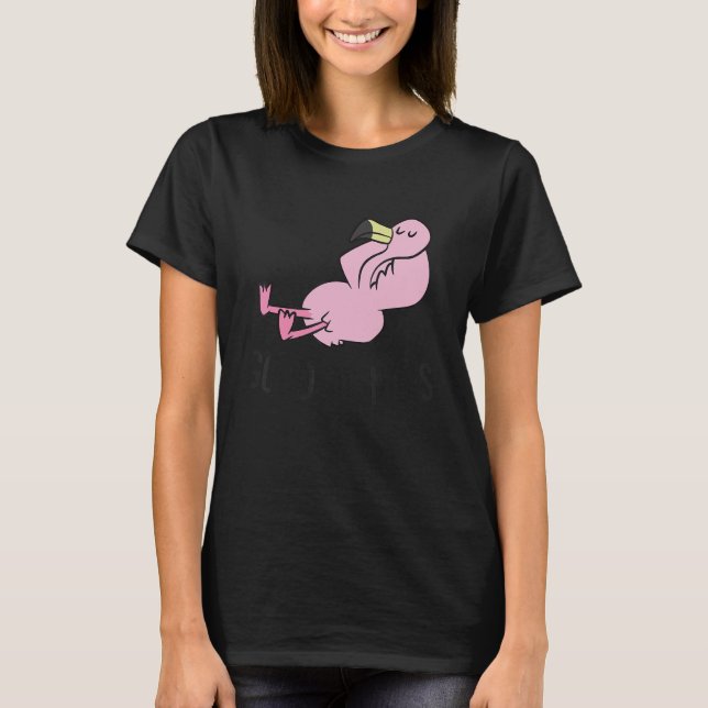 Cute Sleeping Flamingo Good At Naps  Flamingo T-Shirt (Front)