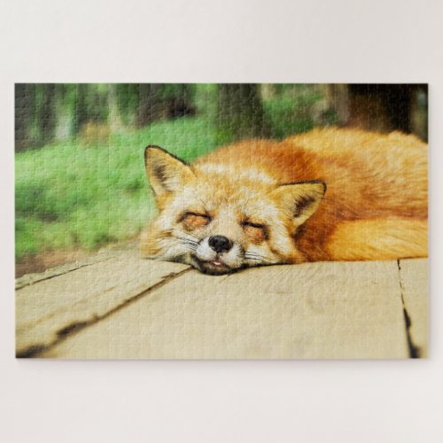 Cute sleeping fox jigsaw puzzle